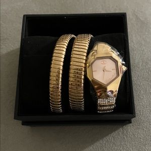 Just Cavalli Limited Edition Glam Chic Serpiente Lungo Snake w/ Rhinestones NWWT